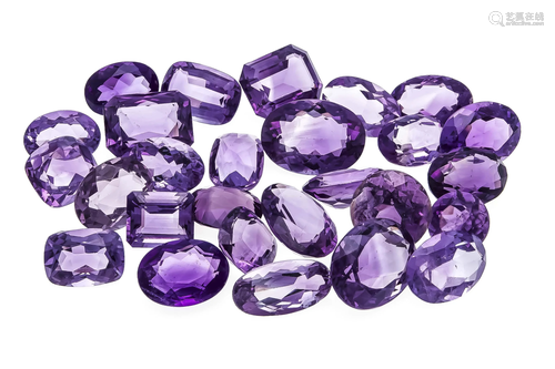 mixed lot of amethysts, togeth