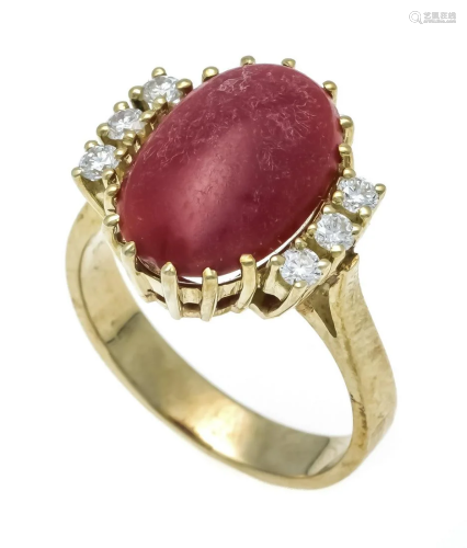 Coral diamond ring GG 585/000