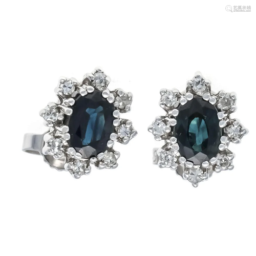 Sapphire diamond stud earrings