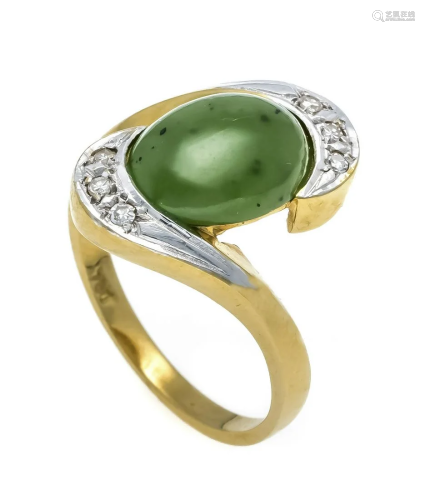 Jade diamond ring GG/WG 750/00