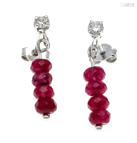 Brilliant ruby ear studs WG 58