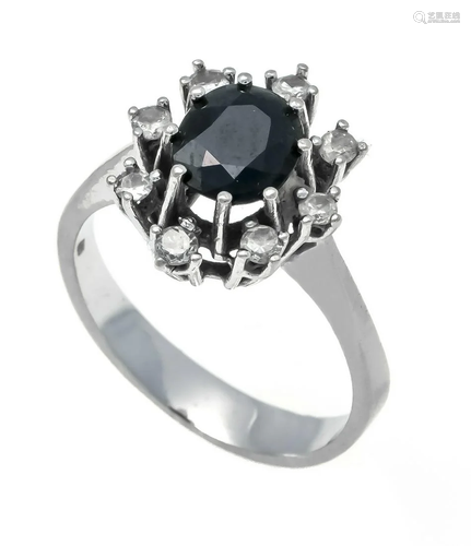 Sapphire diamond ring WG 585/0