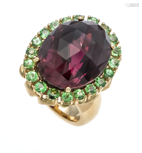 Tourmaline tsavorite ring GG 7