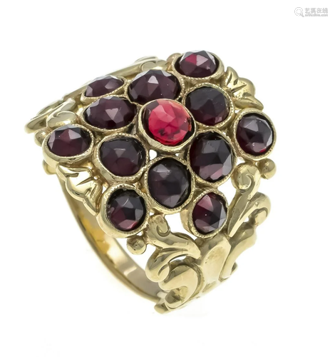 Garnet ring GG 585/000 with 13