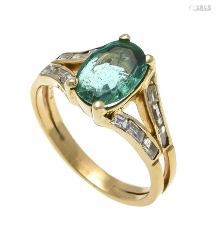 Emerald diamond ring GG 750/00