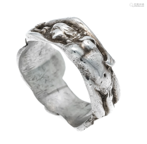 Antique silver ring, one male