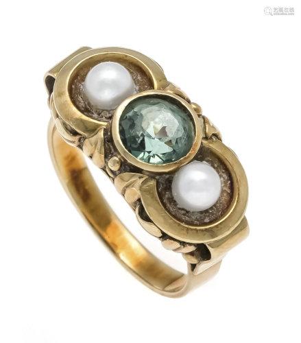 Gemstone-pearl ring GG 585/000