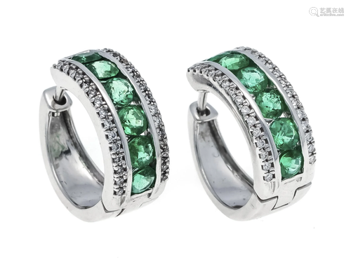 Emerald diamond creoles WG 585