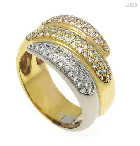 Tricolor diamond ring GG/RG/WG