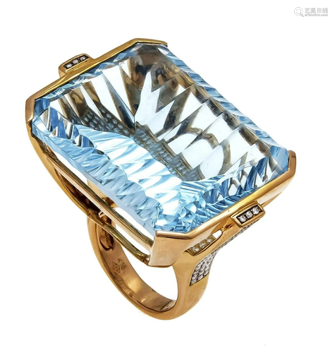 Blue topaz diamond ring GG 750