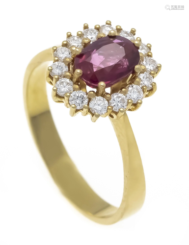 Ruby diamond ring GG 750/000 w