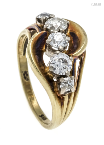 Old cut diamond ring GG 585/00