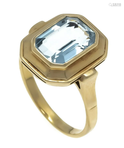 Aquamarine ring GG 585/000 wit