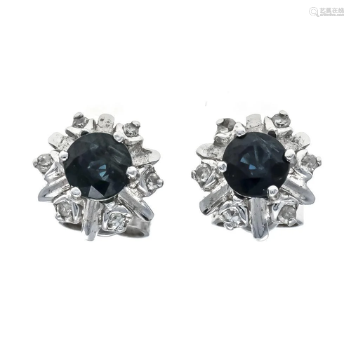 Sapphire diamond stud earrings