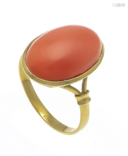 Coral ring GG 750/000 unstampe