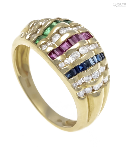 Multicolor diamond ring GG 585