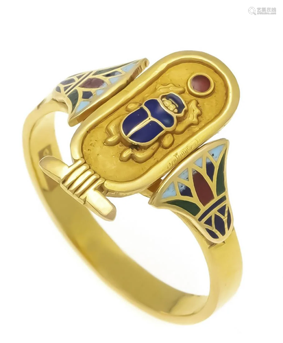 Enamel ring GG 585/000 scarab,