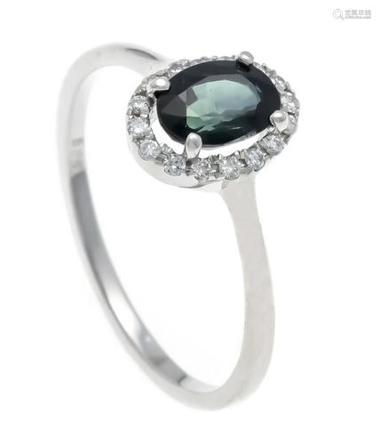 Sapphire diamond ring WG 585/0