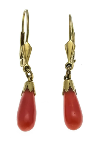 Coral earrings GG 585/000 with