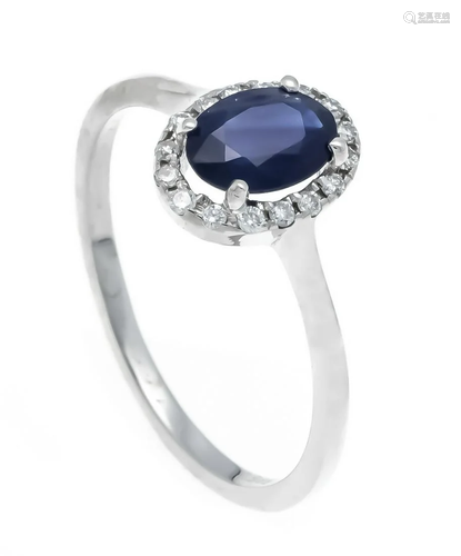 Sapphire diamond ring WG 585/0