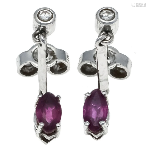 Ruby ear studs WG 585/000 with