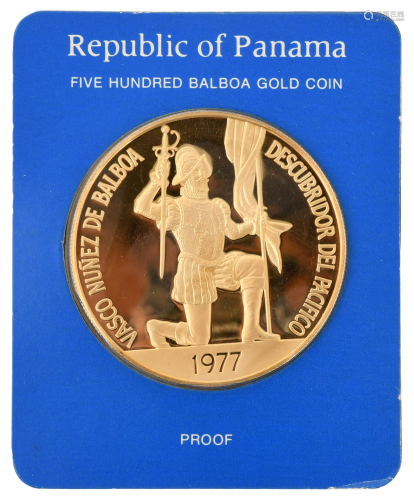 1977 Republic of Panama 500 Balboa Gold Coin