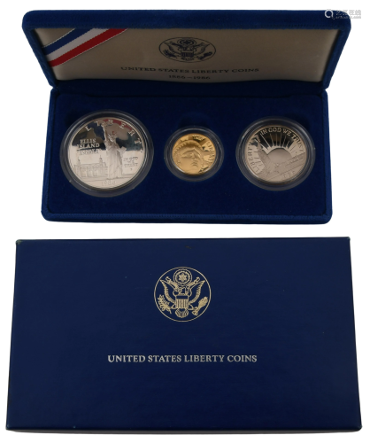 Three 1986 United States Liberty Coins