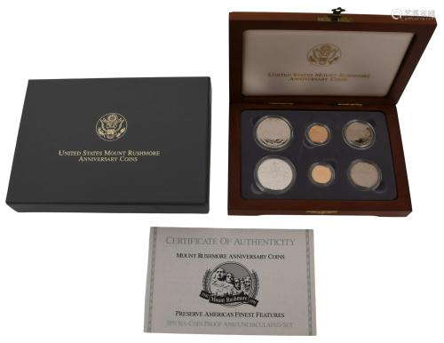United States Mount Rushmore Anniversary Coin Set