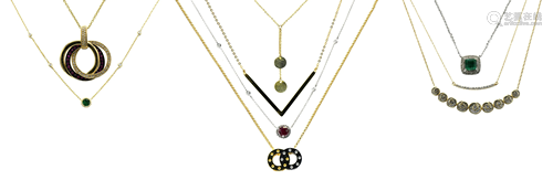 Group of Gold Necklaces