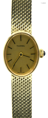 Tourneau 14 Karat Gold Wristwatch