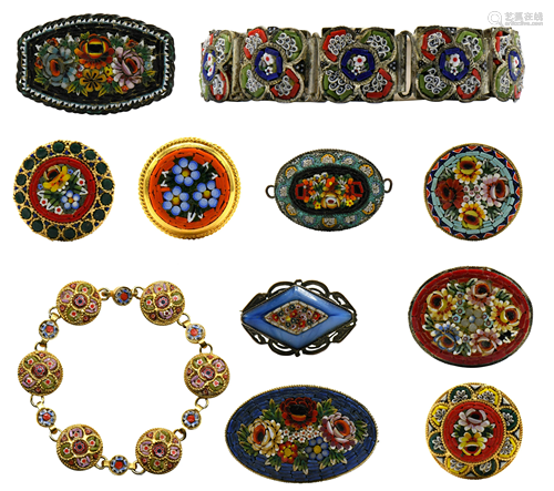 Group of Micro Mosaic Jewelry