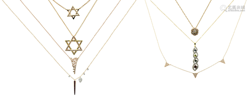 Group of Gold Necklaces