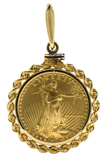 1988 American Gold Eagle Coin Pendant