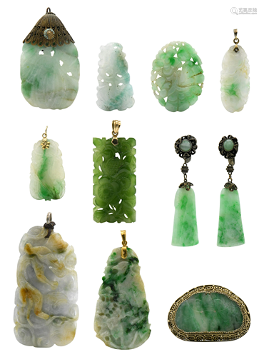 Group of Jade Items