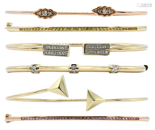 Group of 10 Karat Gold Bracelets