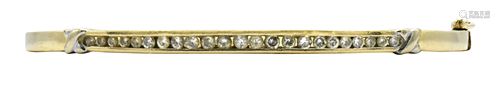 14 Karat Gold & Diamond Bangle