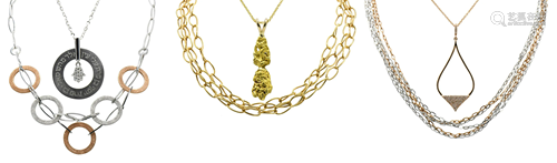 Group of 14 Karat Gold Necklaces