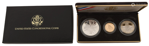 1989 Congressional Three-Coin Proof Set