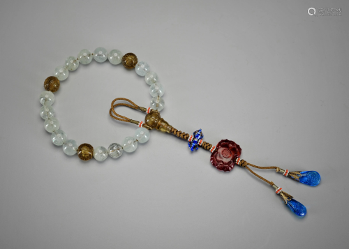 A Quartz Prayer Beads Qing Dynasty