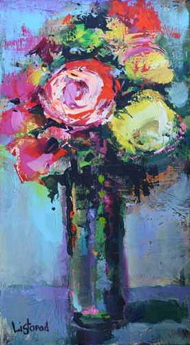 LISTOPAD ** BOUQUET ** ORIGINAL ACRYLIC