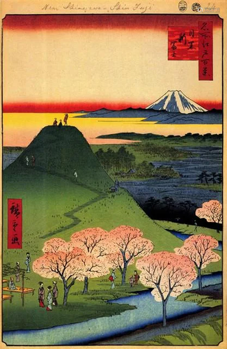 HIROSHIGE ** NEW FUJI, MEQURO** GICLEE