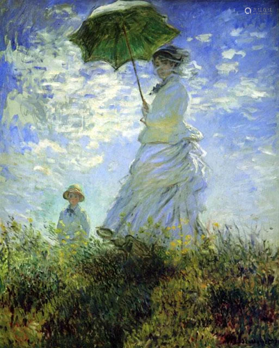 MONET ** WOMAN WITH A PARASOL ** CANVAS