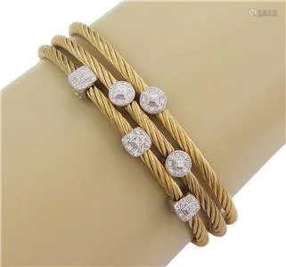 Philipe Charriol Diamond18k Yellow Gold & Steel Set of