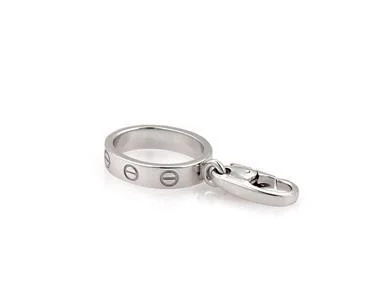 Cartier Love 18k White Gold Oval Mini Ring Charm