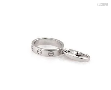 Cartier Love 18k White Gold Oval Mini Ring Charm