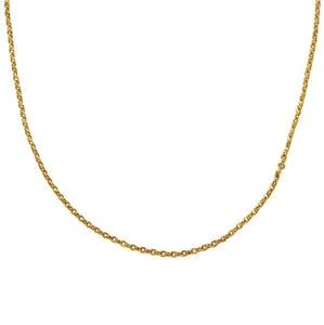 24k Yellow Gold 3mm Thick Oval Link Chain 25.5