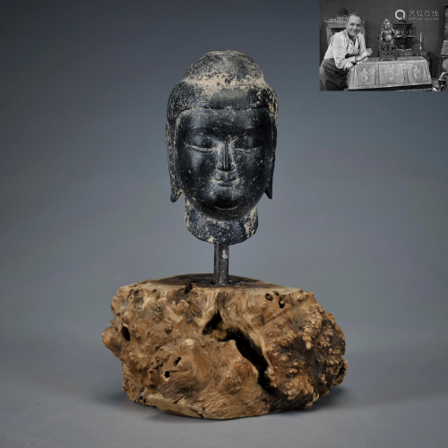 A Carved Gandhara Buddha Head Head