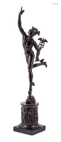 A bronze patinated model of Mercury