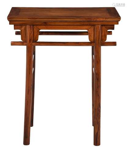 A small Chinese hardwood side table