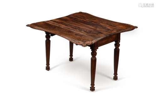 Y A rosewood Pembroke table